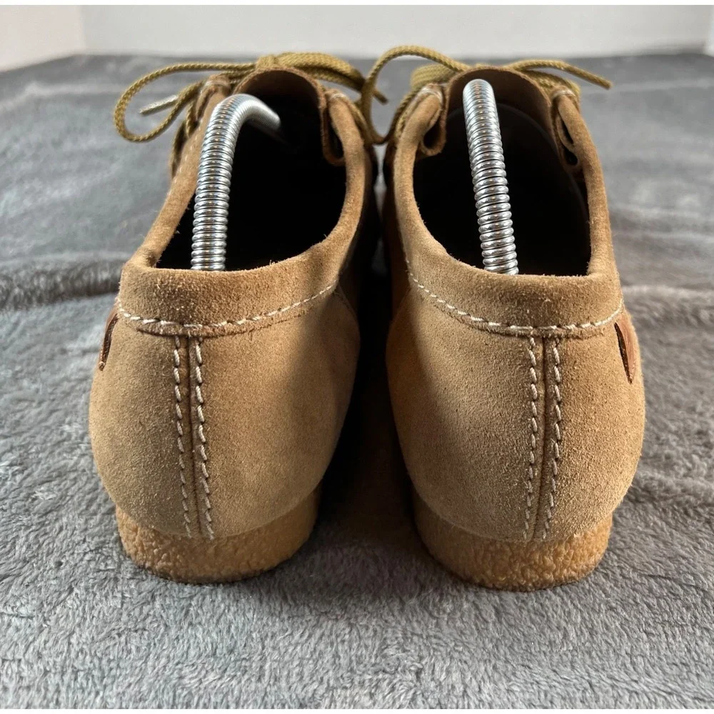 Clarks Shacre Boots Mens 9 Tan Dark Sand Suede Crepe Sole Chukka